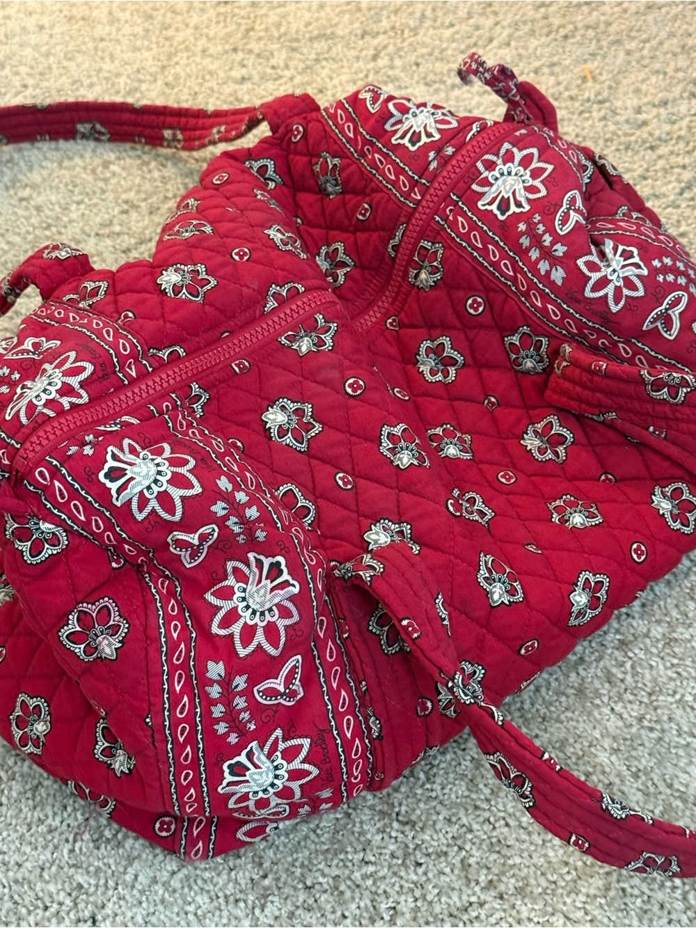 Vera Bradley Red Small Duffel Bag
